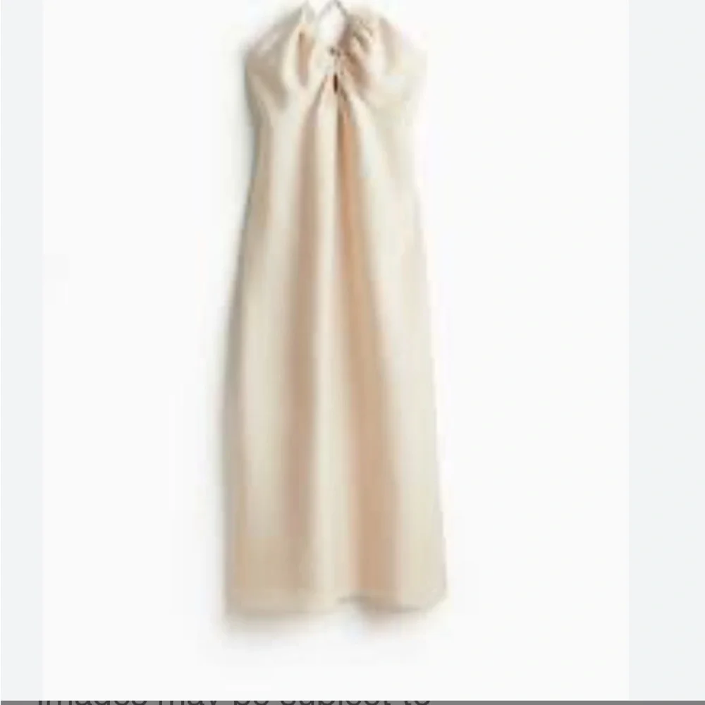 NWOT- Elegant Beige Spaghetti Strap Dress. Key hole middle. - Picture 2 of 11